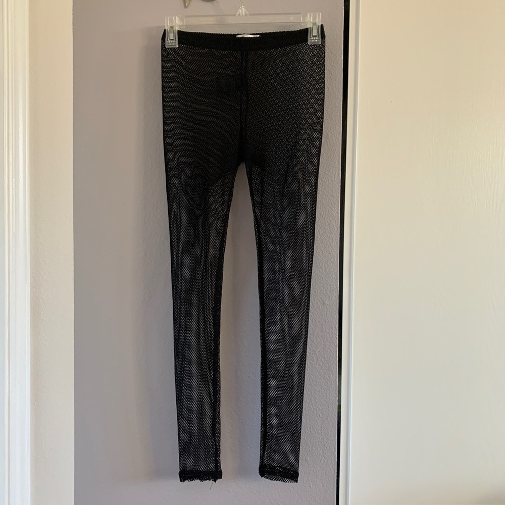Out From Under Black Mesh Leggings